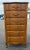 Vintage solid walnut lingerie chest/ highboy by Davis Cabinet Company great size.