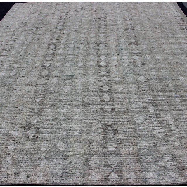 Casual Modern Design Rug in Light Green and Neutral Tones For Sale In Atlanta - Image 6 of 12