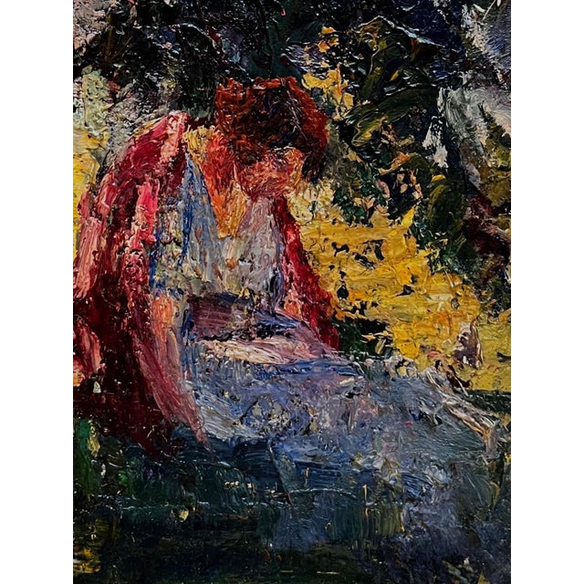 Laure Bruni, Beneath the Tree's Shade, Oil on Canvas For Sale - Image 3 of 15
