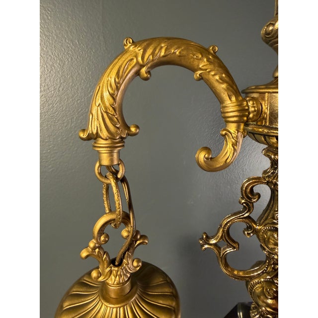 Vintage Loevsky & Loevsky Hollywood Regency Crystal Hanging Pendant Table Lamp For Sale In Pittsburgh - Image 6 of 18
