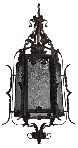 Antique Wrought Iron Landing Lantern