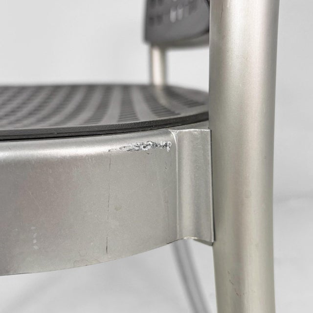 Italian Modern Chairs in Silver by Vico Magistretti for De Padova, 1980s, Set of 4 For Sale - Image 9 of 18