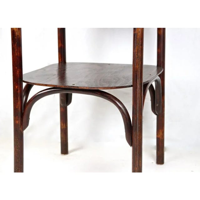 Brown 20th Century Art Nouveau Bentwood Side Table attributed to J&J Kohn, Austria, 1910s For Sale - Image 8 of 12