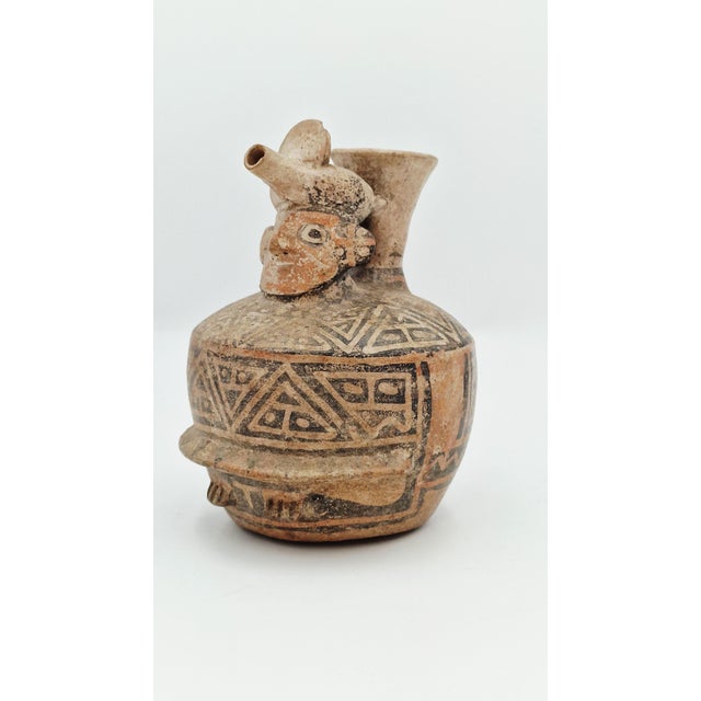 Anthropomorphic Terracotta Vase from the Ancient Pre-Columbian Cultures of the Andes, in Flawless conditions. Designed...