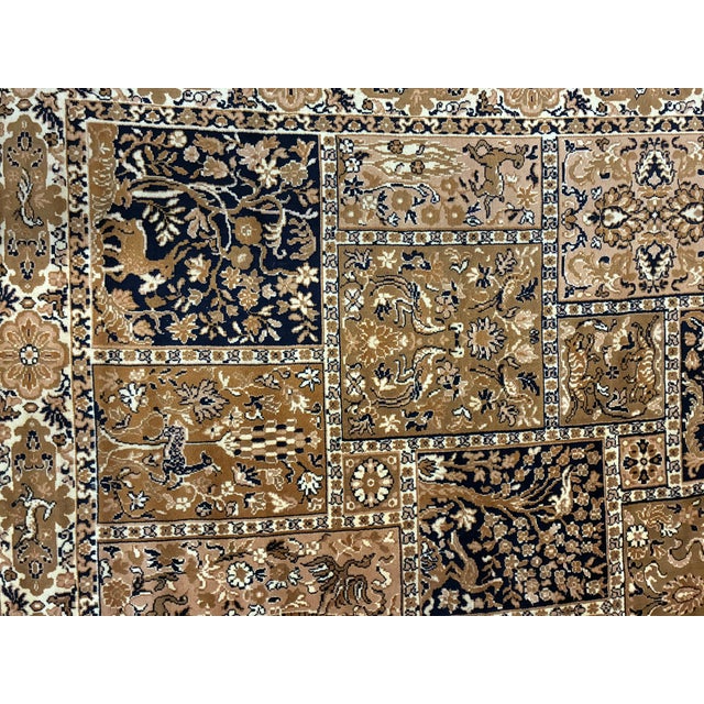 Persian Large Hand-Knotted Indo-Persian Bakhtiari Garden Wool Rug For Sale - Image 3 of 12