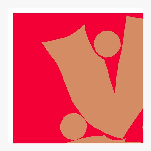 Tulip in Caramel and Red Fine Art Print 39" X 55" by Liz Roache For Sale - Image 4 of 6