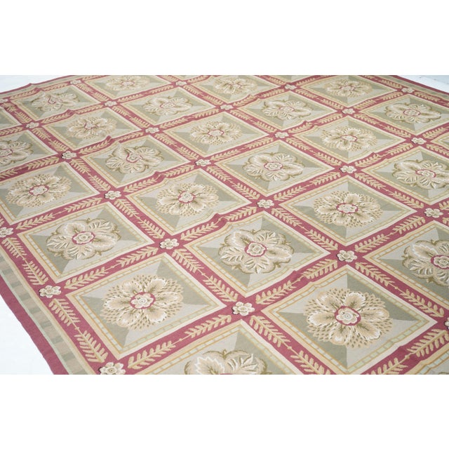 French Aubusson Design Rug 9' X 12' For Sale - Image 4 of 10