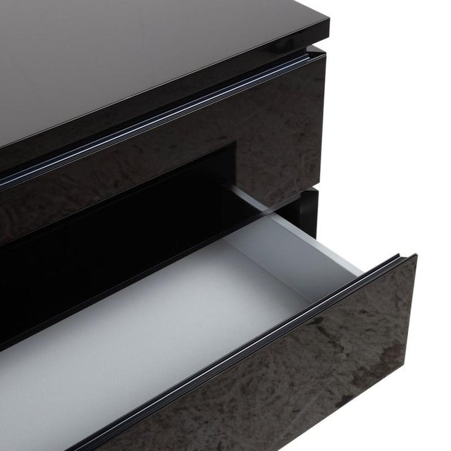 Cube Sideboard with Drawers in Black High Gloss Wood from Interlübke For Sale - Image 4 of 12