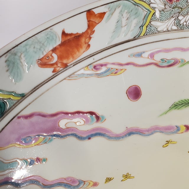 Large Vintage Asian Platter For Sale In Baltimore - Image 6 of 10
