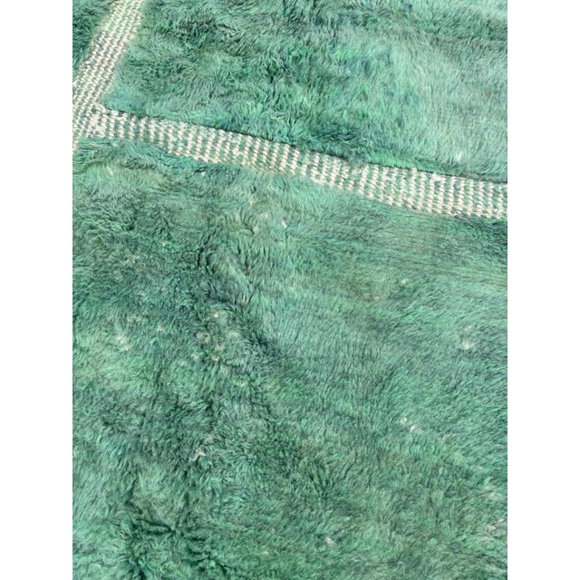 Moroccan Mrirt Green Rug, 2010s For Sale - Image 6 of 10
