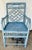 Elegant Vintage Chinoiserie Chippendale Faux Bamboo Chair With Tortoise Finish – Newly Painted For Sale - Image 10 of 11