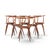 George Nelson for Herman Miller Model 5890 Mid Century Pretzel Dining Chairs - Set of 6 Each armless chair measures: 19.75...