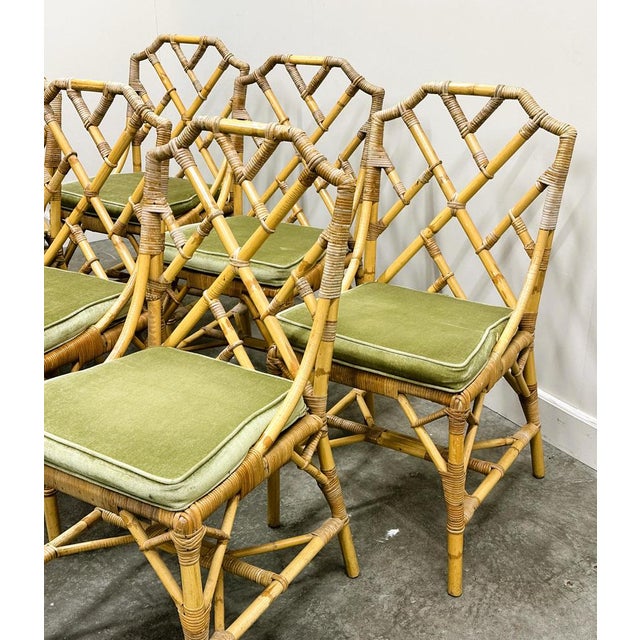 English Bamboo and Rattan Chairs from Angraves, 1970s, Set of 6 For Sale - Image 11 of 13