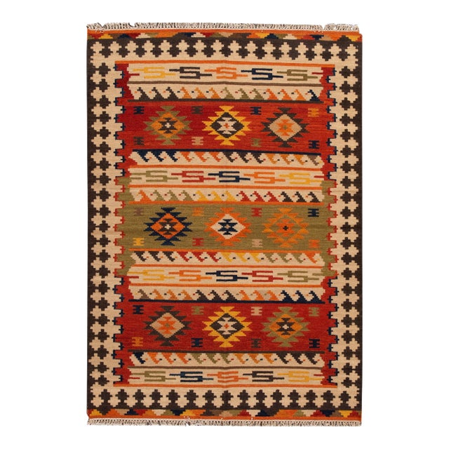 21st Century Contemporary Kilim Rug 5 '6'' X 7' 10'' For Sale