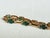 Metal Vintage Michael Anthony 14k Yellow Gold Emerald Diamond Bar Link Tennis Bracelet For Sale - Image 7 of 17