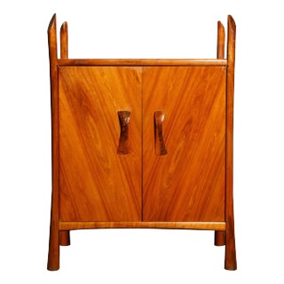 Robert Whitley Sculptural Walnut Studio Craftsman Cabinet, New Hope PA, 1970s For Sale
