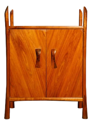 Robert Whitley Sculptural Walnut Studio Craftsman Cabinet, New Hope PA, 1970s