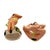 Mid 20th Century Hawaiian Hand Painted Hula Girl & Surfer Male Ceramic Statue, Pair For Sale - Image 4 of 6