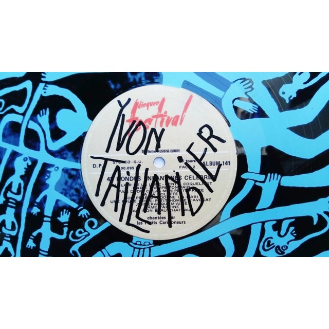 Magnificent silkscreen on vinyl by Yvon Taillandier, genius of creation, like his imaginary world populated by characters...