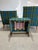 Blue 1950s 3pc Mid Century Modern Plaid Lounge Chair and Ottoman Set For Sale - Image 8 of 10