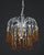 1980s The Amber Crown, Murano Chandelier Amber and Crystal Drops - Set of 2 For Sale - Image 10 of 16
