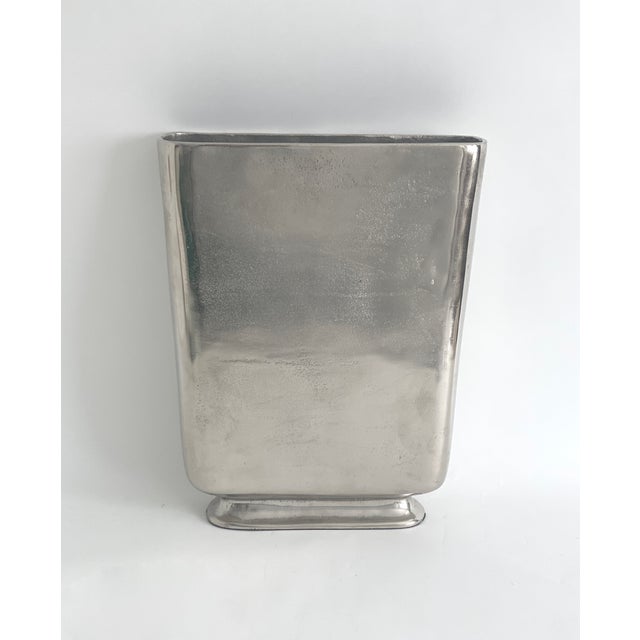 Contemporary Tall Cast Aluminum Vase For Sale - Image 3 of 9