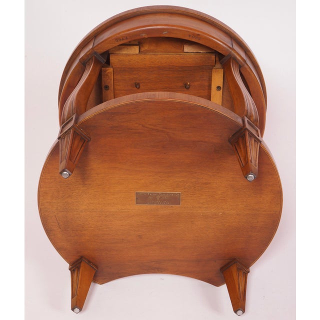 W. A. Berkey & J. Widdicomb 2 Tier Cherry Wood Side Table For Sale - Image 10 of 12