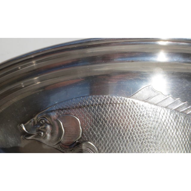 Fish Server Silver Plate Circa 1900 Marked W. .M. . F. N. For Sale - Image 10 of 10