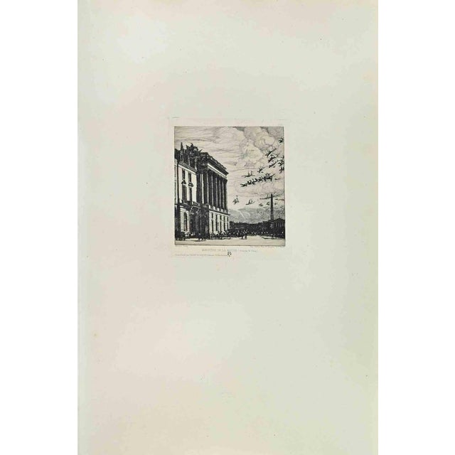 Ministere de la Marine is an artwork realized by Charles Meryon in the 1870s. Etching. Image size: 17x14 Good conditions....