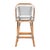 Wood Lila Rattan 28 in. Seat Height Bar Stool with Back and Footrest, Black For Sale - Image 7 of 9