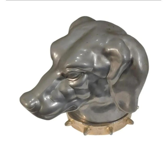 Victorian Antique Figural Dog Head Tobacco / Cigarette Box ~ Circa Late 19th Century For Sale - Image 3 of 10