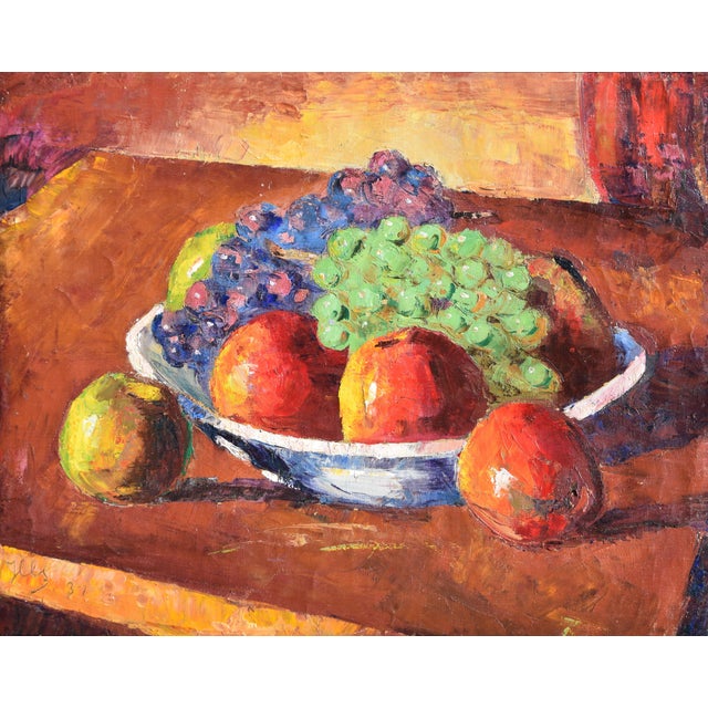 Jean Lehmann, Still Life with Apples and Grapes, 1931, Oil on Canvas For Sale - Image 14 of 14