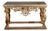 Carved Console Table with Marble Top and Cherubs For Sale