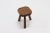 Wood Artisan Stained Pine Stool, France, 1950s For Sale - Image 7 of 9
