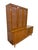 Elevate your space with this striking Mid-Century Modern Walnut & Cane 2-Piece Tambour Hutch, circa 1960s. Beautifully...