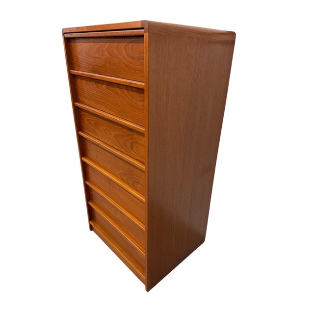 Mid-Century Modern Vintage Danish Modern Teak Lingerie Chest For Sale - Image 3 of 7