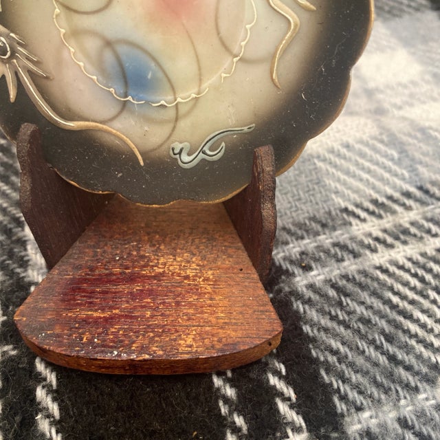 Asian Vase, Plate, and Tea Pot Nicknacks - Set of 2 For Sale - Image 9 of 11