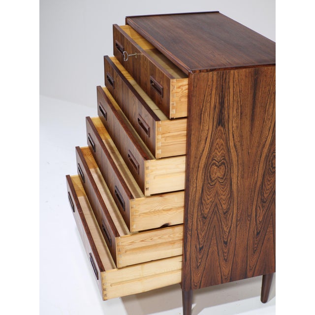 Chest of Drawers in Kingwood by Børge Seindal for P. Westergaard, Denmark, 1960s For Sale - Image 9 of 17