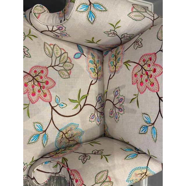 Mid 20th Century Accent Chair Vintage French With Designer Embroidered Fabric For Sale - Image 5 of 10