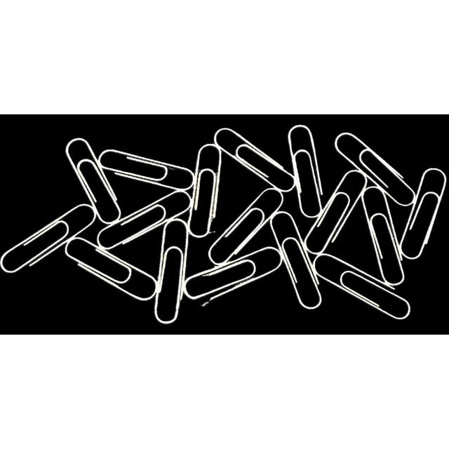 Vintage Double Pop Art Postmodern Curtis Jere Style Long Paper Clip Metal Wall Sculpture For Sale - Image 9 of 10