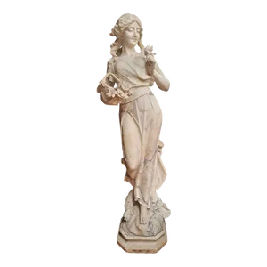 Late 19th-Early 20th C. French Alabaster Statue