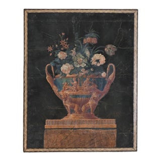 Italian 19th Century Empire Style Oil Painting on Canvas For Sale