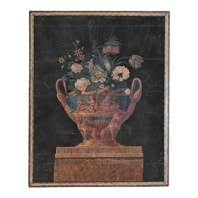 Italian 19th Century Empire Style Oil Painting on Canvas For Sale