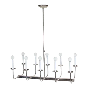 Contemporary Veronique 10-Light Linear Chandelier by Remains