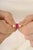 Contemporary 1900s Inspired 1.48 Ct Emerald-Cut 14k Gold Ruby Three Stone Ring With Diamonds, Size 6 For Sale - Image 3 of 14