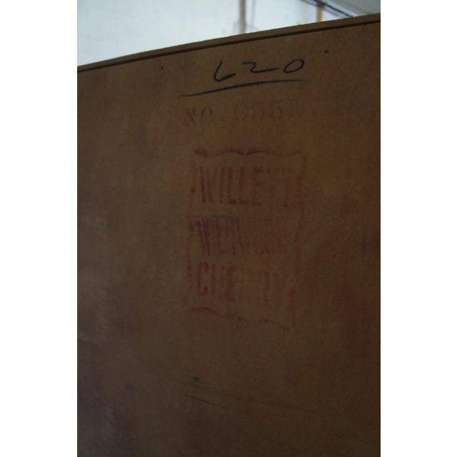Brown Willett Wildwood Cherry Stepback Cupboard Bookcase China Hutch Cabinet 70" For Sale - Image 8 of 14