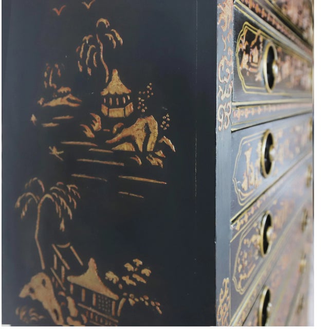 Wood Rare and Unique Italian Six-Drawer Chest. For Sale - Image 7 of 12