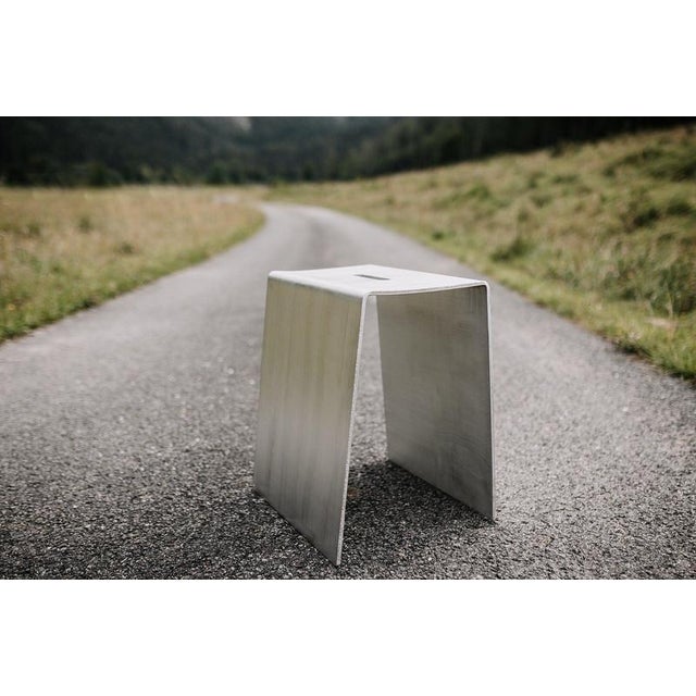 Como Aluminum Stool by Form & Eisen For Sale - Image 15 of 18