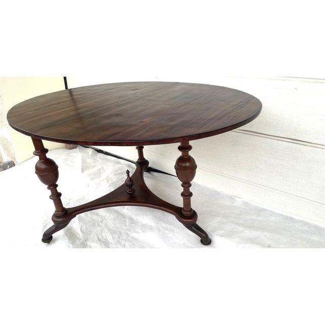 19th-Century Victorian Oval Tripod Table For Sale - Image 3 of 18