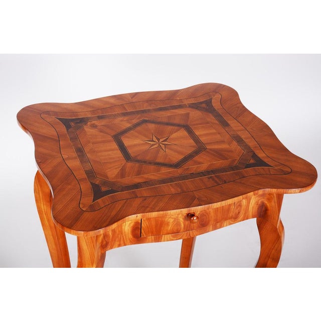 Small Classicism Cherry Table, Czechia, 1780s For Sale - Image 4 of 9